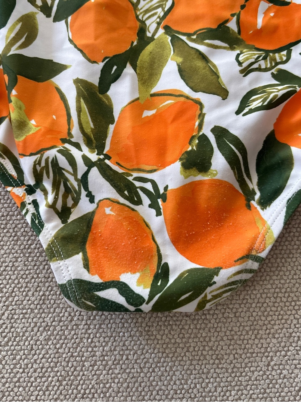 Mott50 Mini Mila Swim One Piece Rashguard L’Orangerie Orange Print 4/5 - Picture 4 of 4
